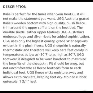 COPY - Ugg Australia Kalie Leather Sheepskin Clog Mules